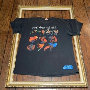 Vintage Pink Floyd tour concert shirt 1990s double sided men's faded shirt 90s